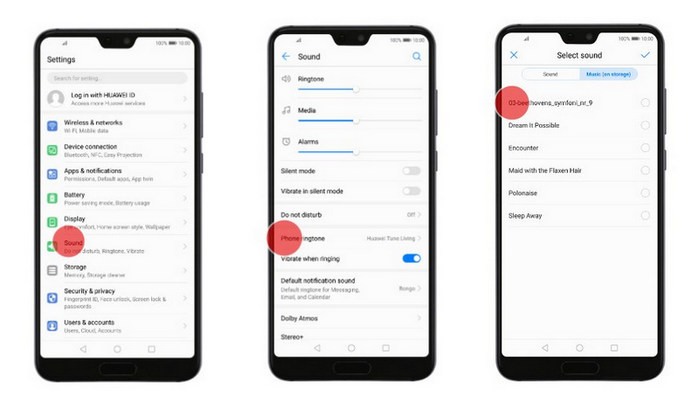Apply New Custom Ringtones on Huawei Mate 20 