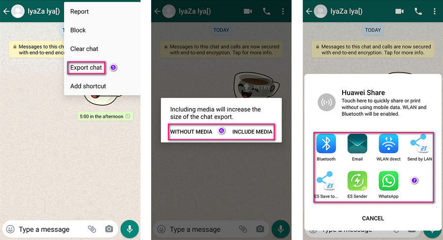 export whatsapp messages to iPhone 16