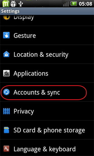 sync android contacts to gmail