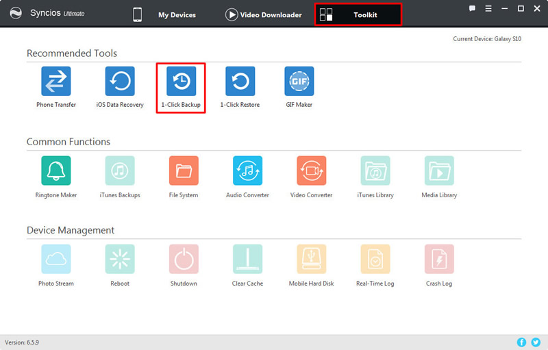 1-click backup Samsung Galaxy S25