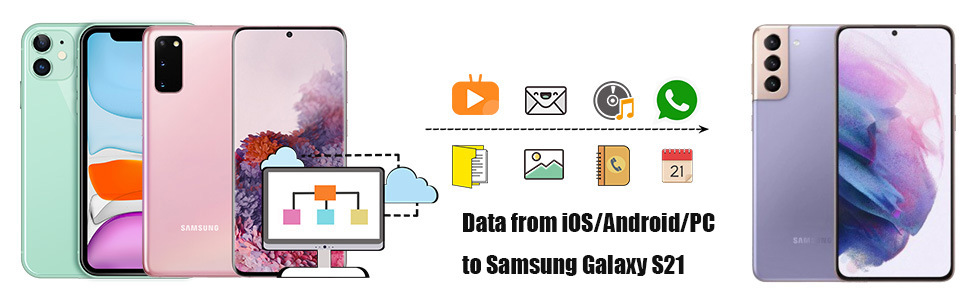 Transfer Data to Samsung Galaxy S21(Ultra) from iOS/Android/PC