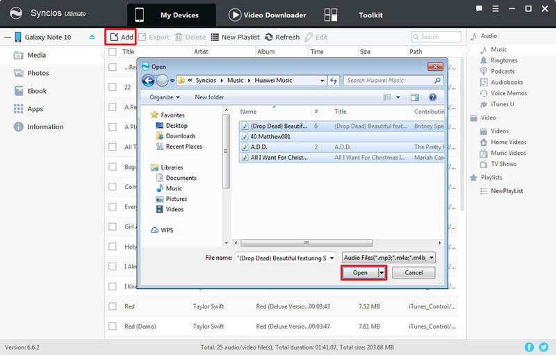 import huawei file to Samsung Galaxy S25