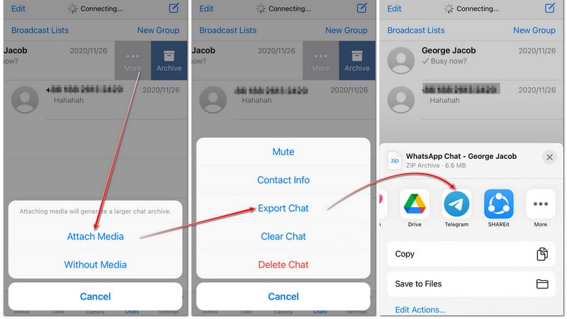 move whatsapp chats to telegram on iphone