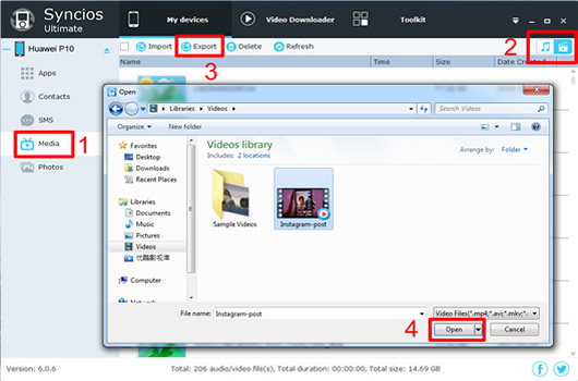 transfer video from huawei p10 to pc step2