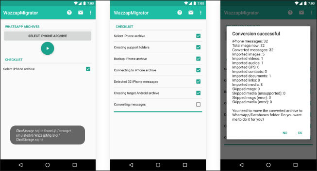 transfer WhatsApp conversations to Huawei Pura80 using Wazzap Migrator