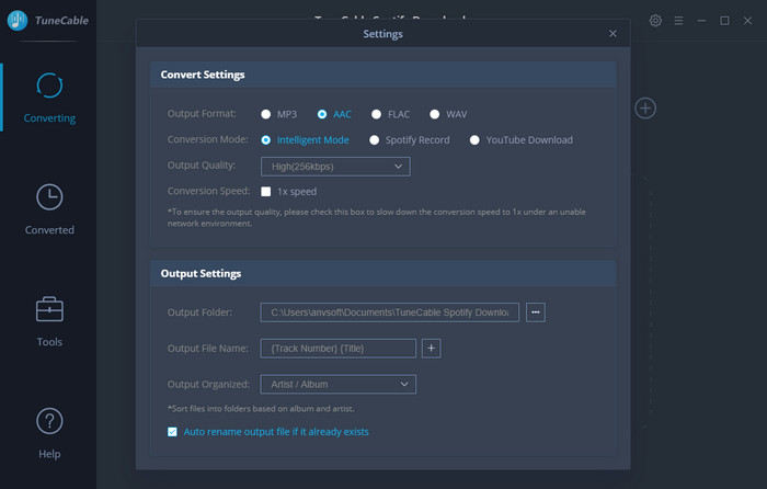 Choose the output format