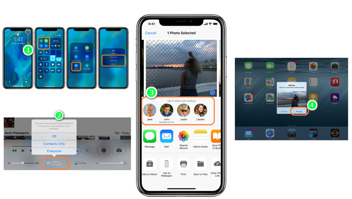  transfer iPhone XS photos to iPad via AirDrop