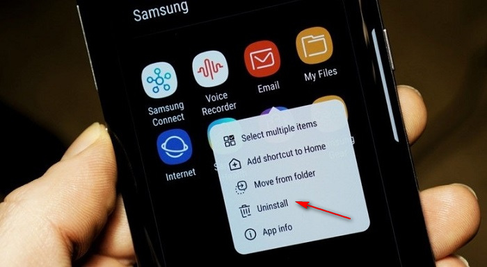 Uninstall apps on Samsung Galaxy S9