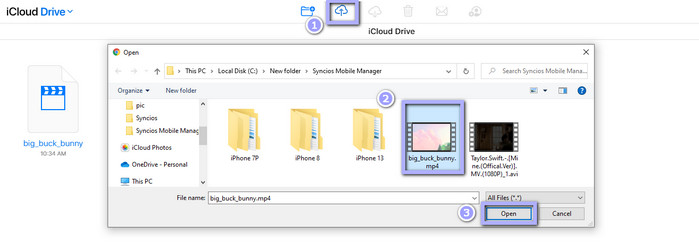 Upload videos to iCloud Drive