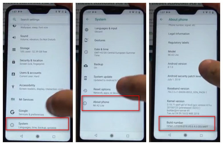enable debugging mode on Xiaomi Mi A2