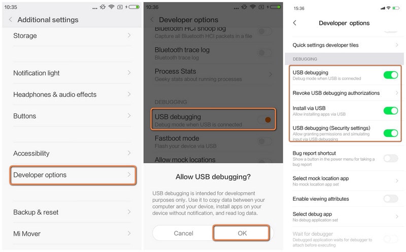 Limitado Whitney Abrazadera How to Enable Developer Options and USB debugging on Xiaomi Mi 9/8/6/5/4/3