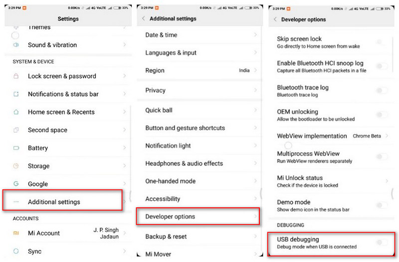 enable debugging mode on Xiaomi Redmi Note 5 pro