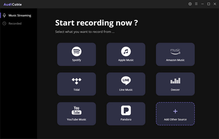 Start AudiCable Audio Recorder