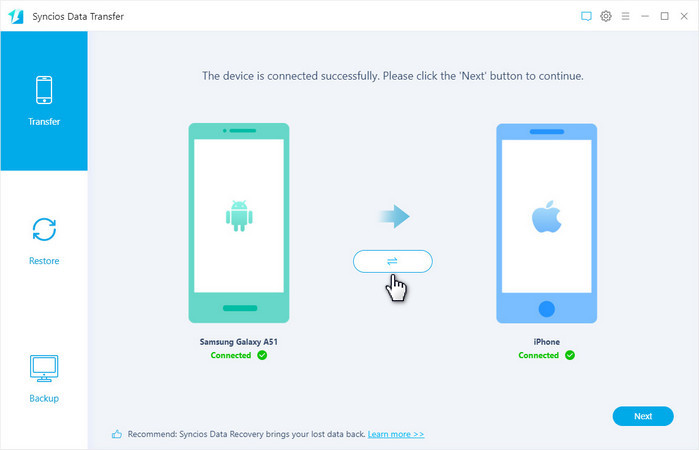 android to iphone data transfer