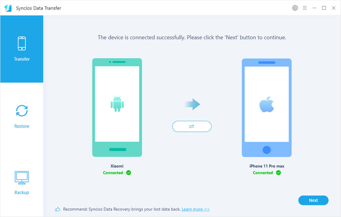android to iPhone X transfer