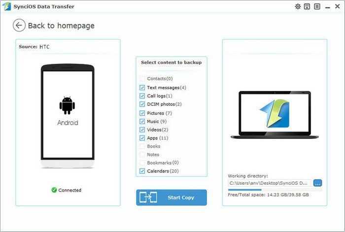 backup HTC Desire