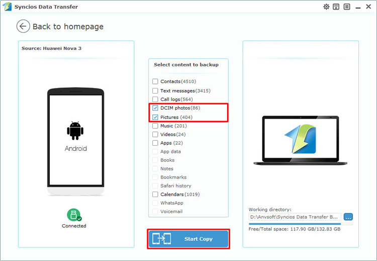 transfer Huawei Nova 14 photos to computer