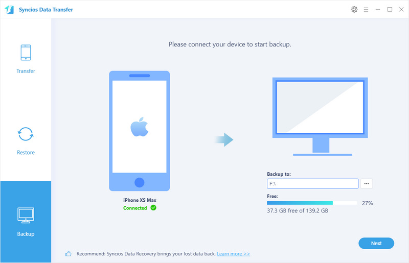 backup your iPhone with one click