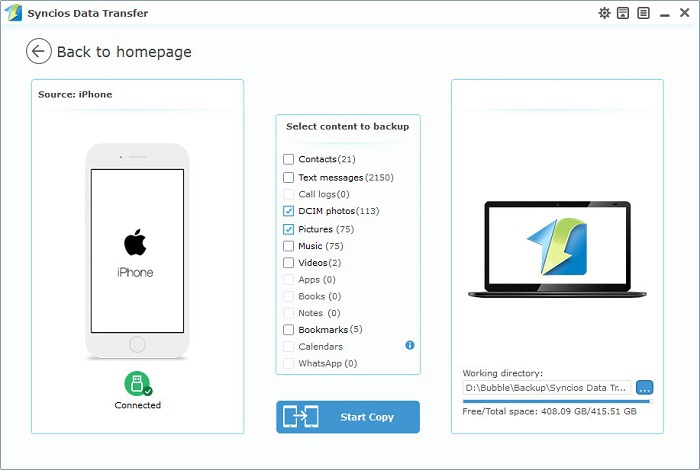 transfer iPhone 16/16 Plus photos to computer with one-click