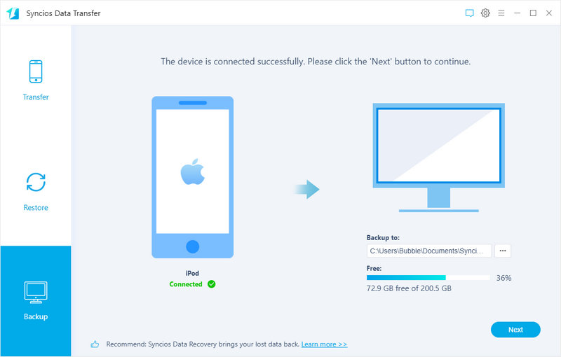 Syncios iPod Transfer