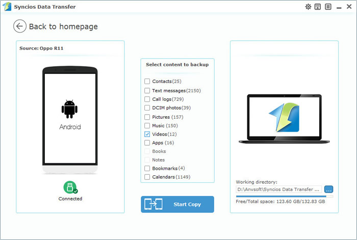 oppo r11 to pc transfer step 1