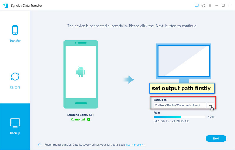 backup Samsung Galaxy S25 to PC