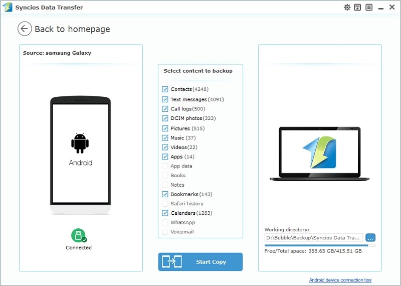 backup Samsung Galaxy S10 to computer