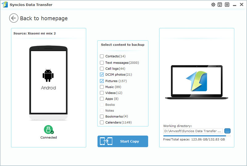backup Xiaomi 15 photo to pc step1