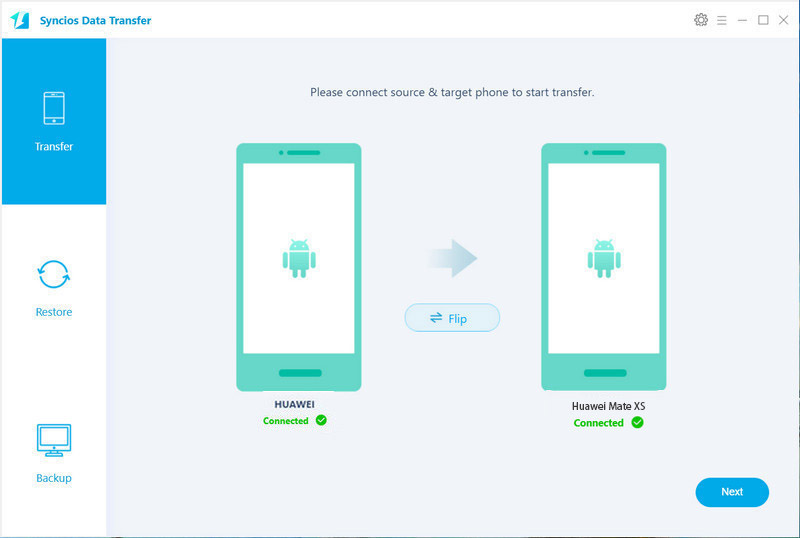 transfer data from old Huawei to Huawei mate XS