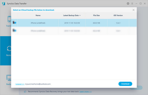 transfer from iCloud backup to oppo