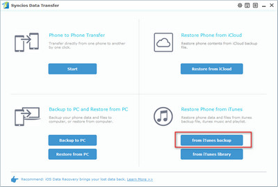 recover data from iTunes to note 9