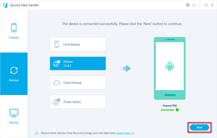 restore iPhone data to Huawei Pura80