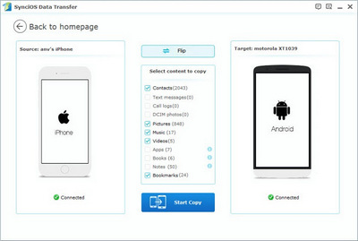 transfer data from iphone to Xperia XZ Premium