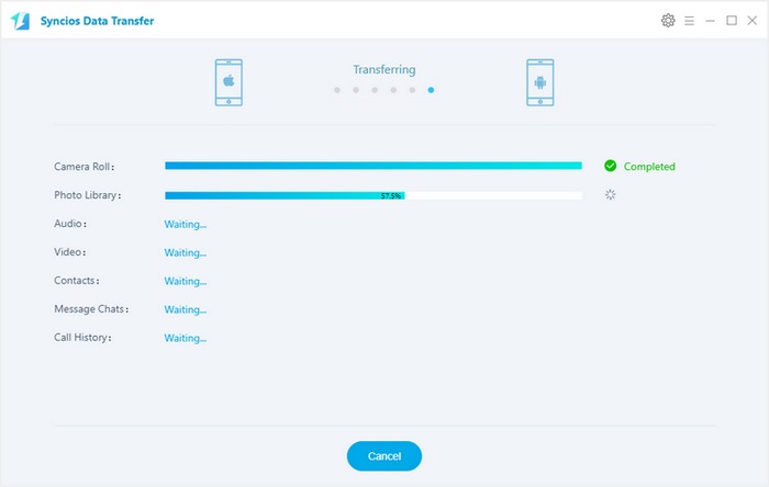 copy iPhone data to Samsung Galaxy Note 9