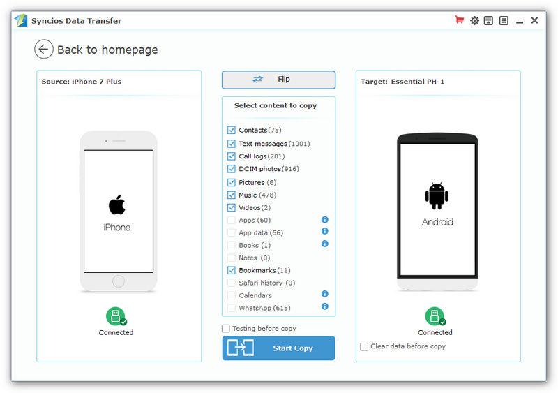 transfer data to PH-1