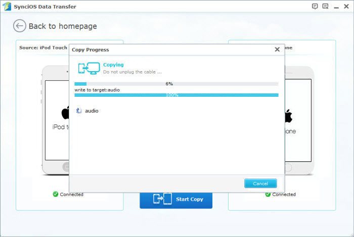 transfer iPhone 4s data para iPhone 6