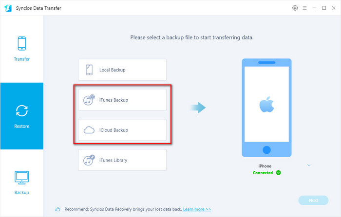 restore iTunes/iCloud backup to iPhone SE 4
