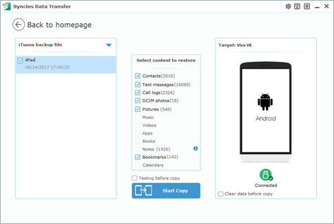itunes to Vivo X200 Ultra transfer