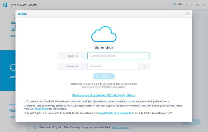 restore icloud data to Samsung Galaxy S25