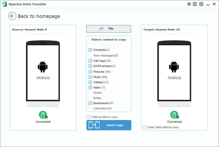 old huawei to huawei mate 10 transfer directly