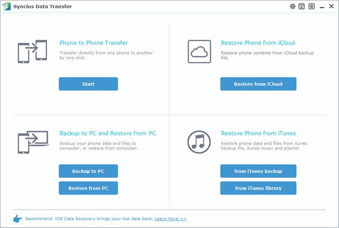 Huawei to iPhone Data Transfer interface