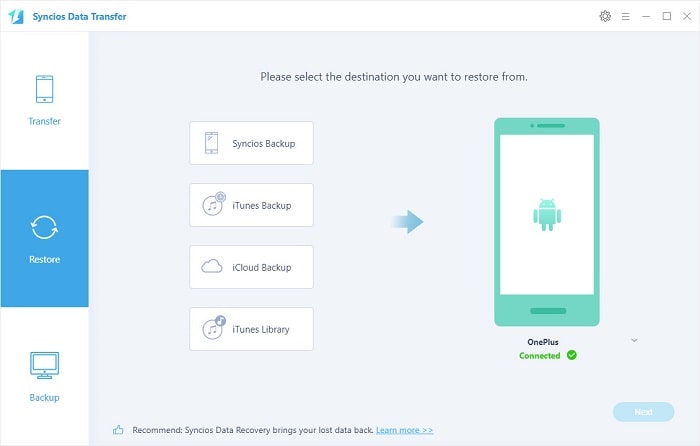 restore backup to OnePlus 13