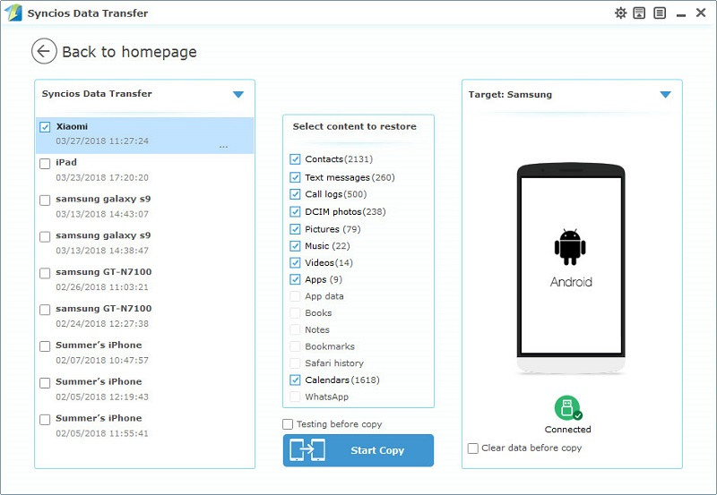 restore data to Samsung Galaxy S25
