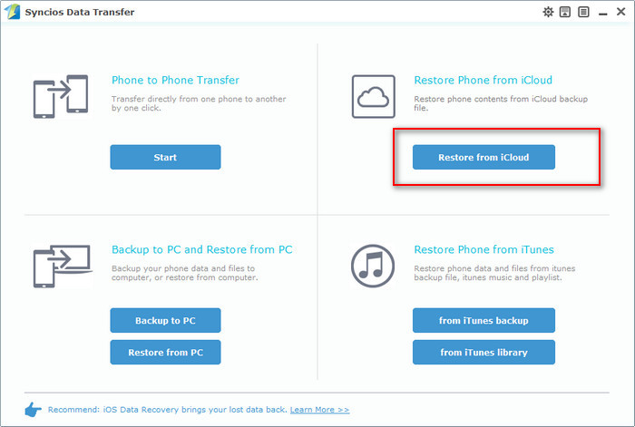 recover data from iCloud to Samsung Galaxy Note 9