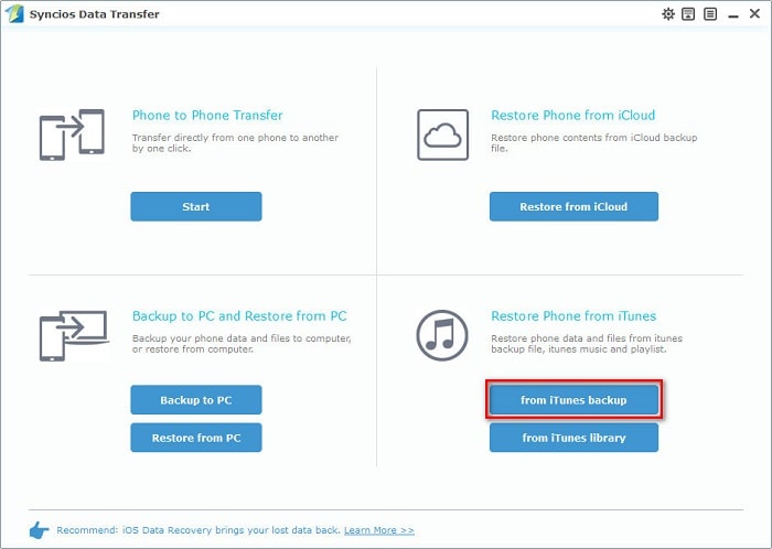 recover iTunes backup to OnePlus 13T