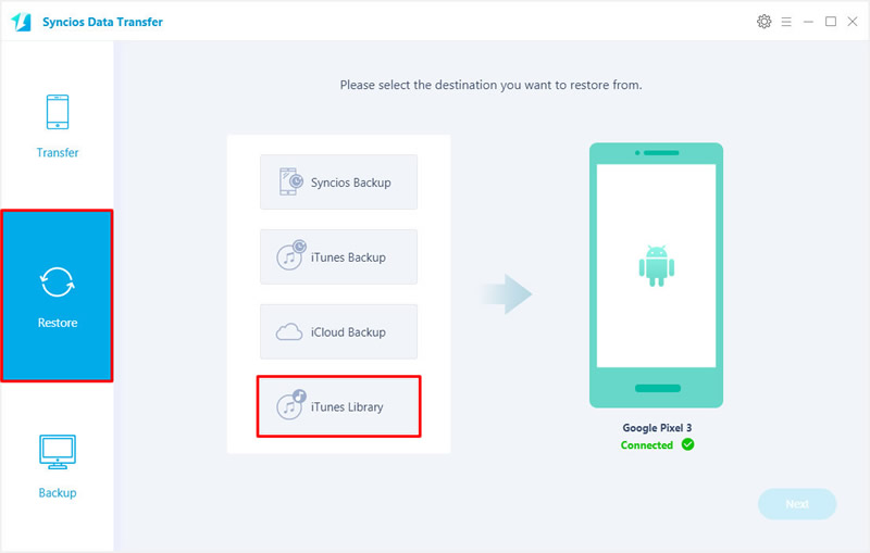 transfer itunes music to Google Pixel 9 step 1