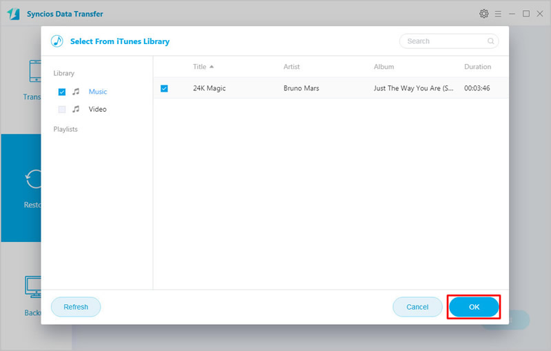 transfer itunes music to Google Pixel 9 step 2