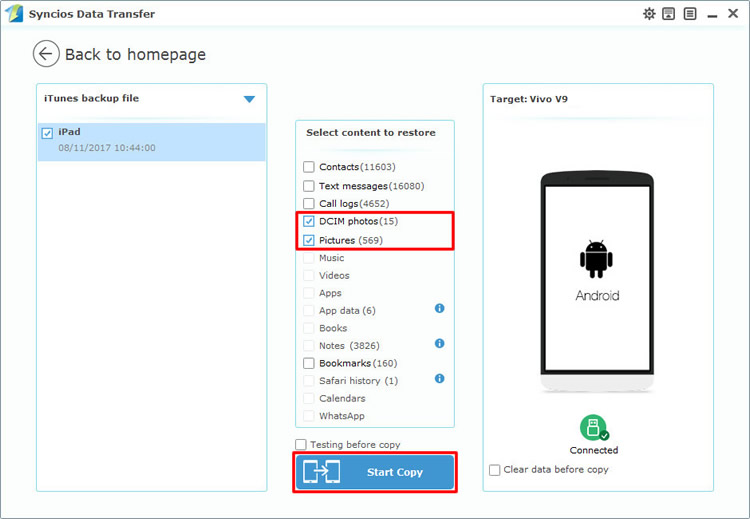transfer itunes photos to Vivo X200 Ultra