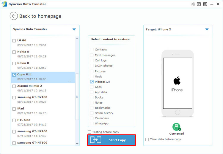 restore oppo data to iPhone 16