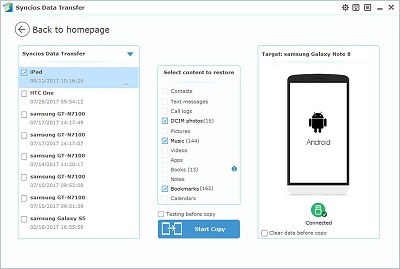 restore samsung galaxy note 8 with samsung data transfer